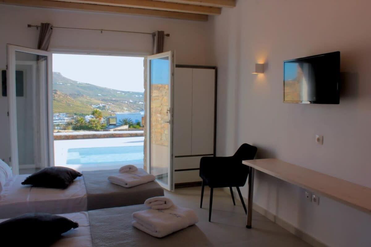 Mykonian Luxury Light Blue Villa With Private Pool Калафатис Экстерьер фото