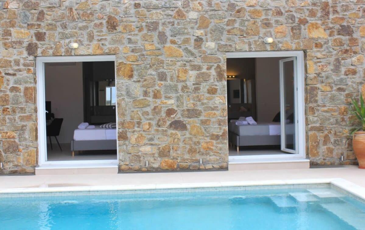 Mykonian Luxury Light Blue Villa With Private Pool Калафатис Экстерьер фото